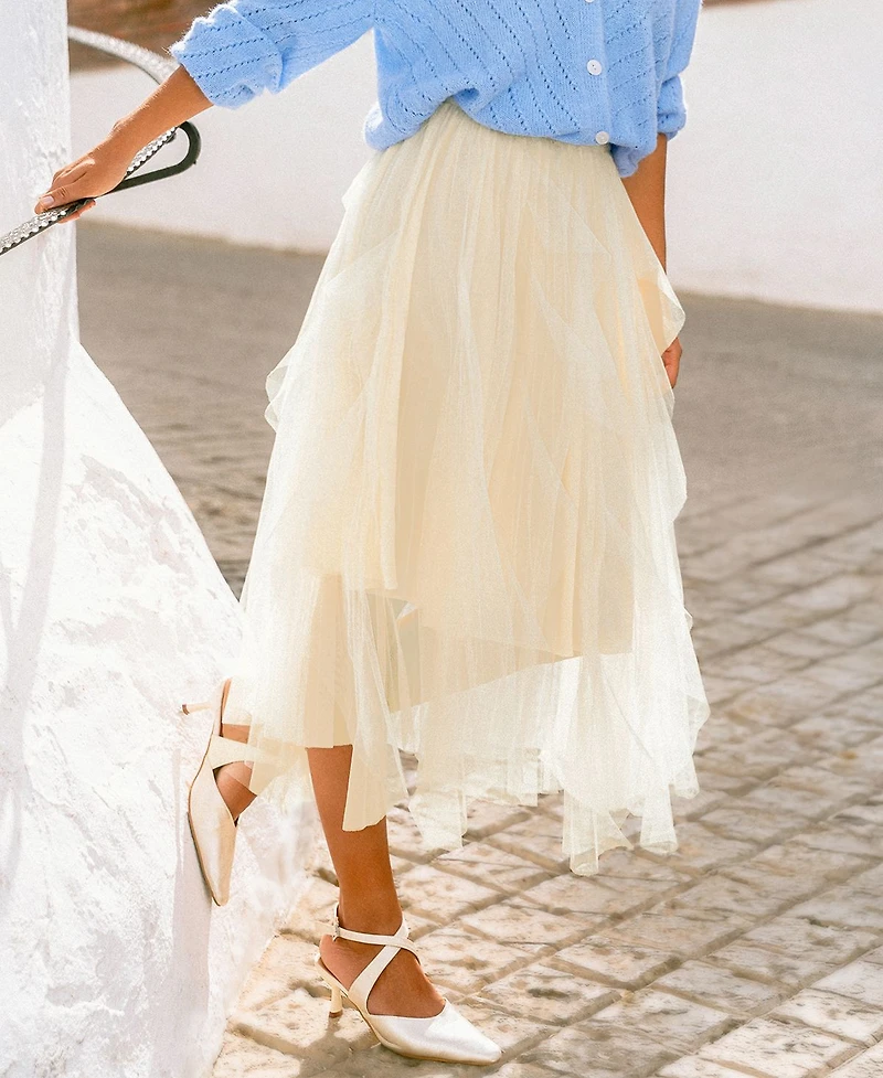 Cupshe Women's Street Chic Cream Maxi Skirt