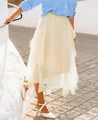 Cupshe Women's Street Chic Cream Maxi Skirt