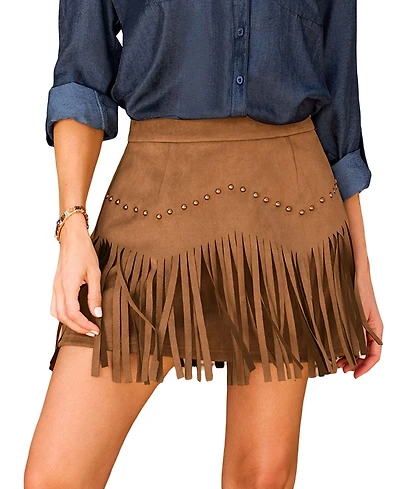 Cupshe Women's Western Whim Mini Skirt