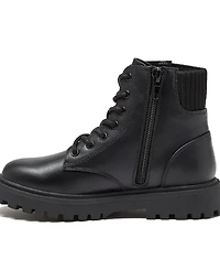 Lands' End Girls Zip Up Lugged Boots