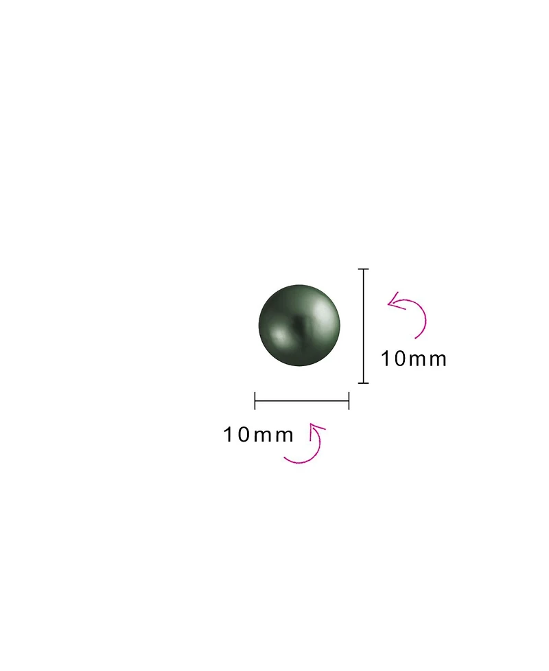 Bling Jewelry Classic Black Peacock Simulated Pearl Drop Ball Earrings Sterling Silver