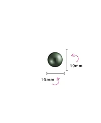 Bling Jewelry Classic Black Peacock Simulated Pearl Drop Ball Earrings Sterling Silver
