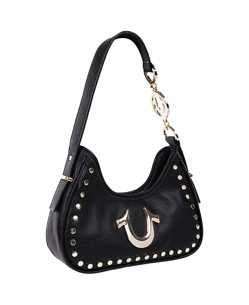 True Religion Studded Pebble Hobo Bag