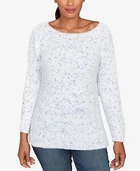 Ruby Rd. Petite Speckled Chenille Eyelash Sweater