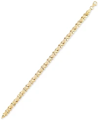 Heart Link Bracelet in 10k Gold