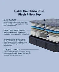 Serta Perfect Sleeper Osiria Rose 15" Plush Pillow Top Mattress, Full