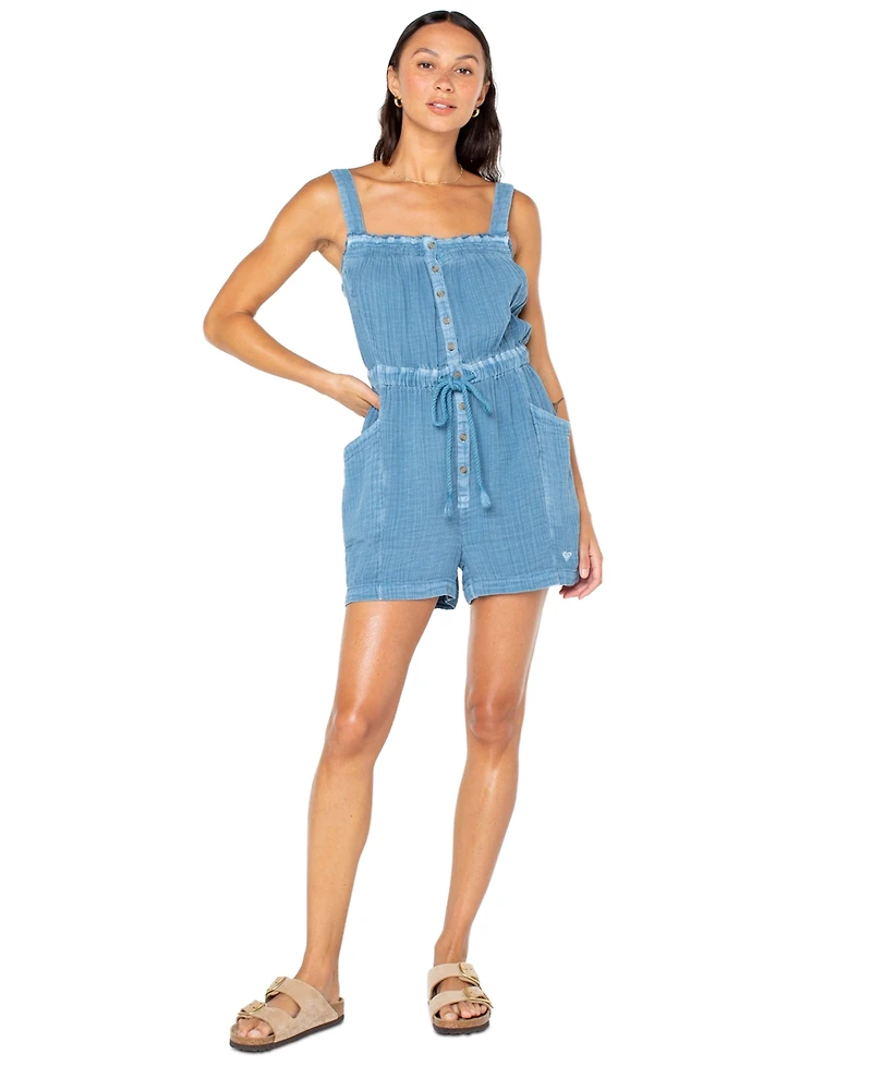 Roxy Women's On Beach Time Woven Jumpsuit