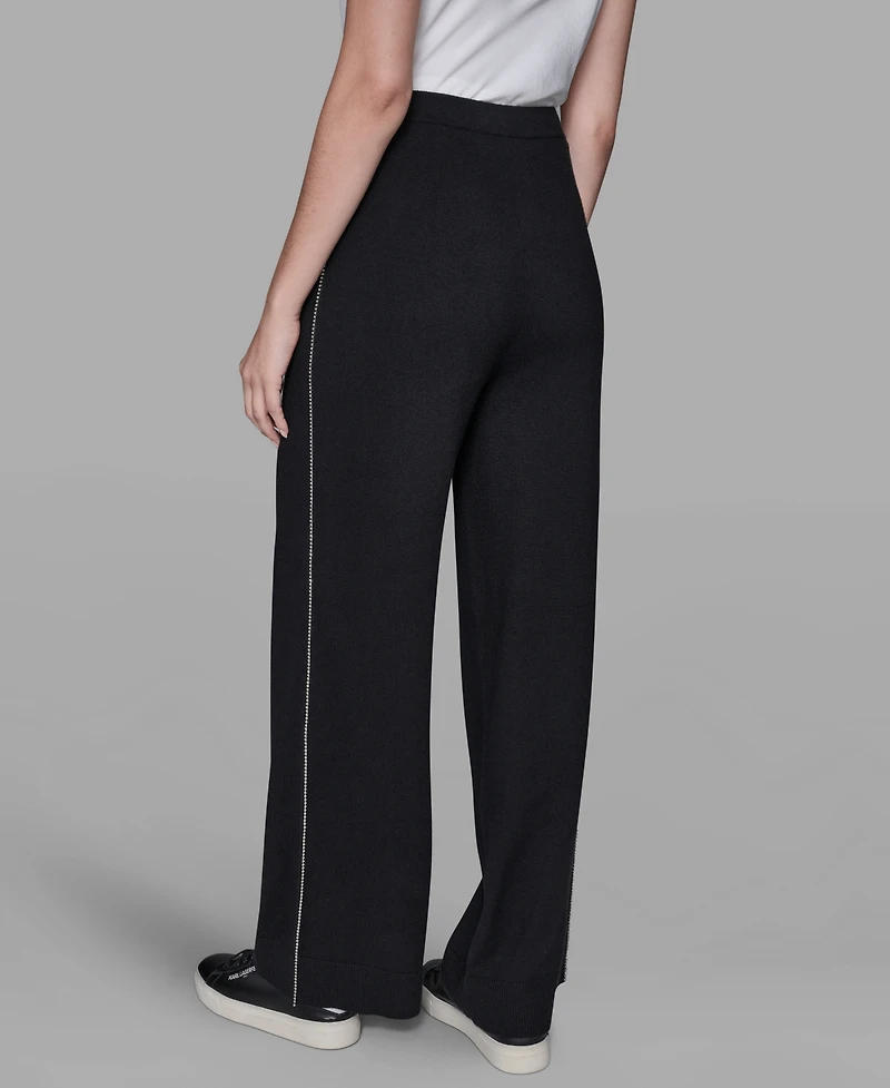 Karl Lagerfeld Paris Women's Embellished Pull-On Pants