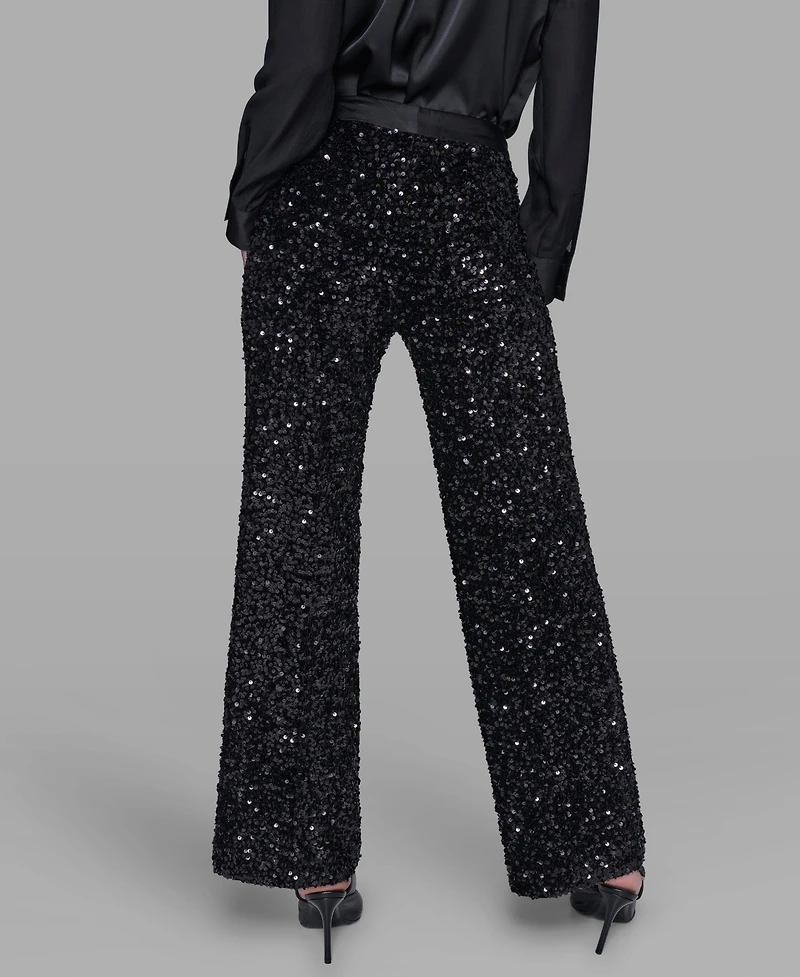 Karl Lagerfeld Paris Women's Sequin Detail Pants