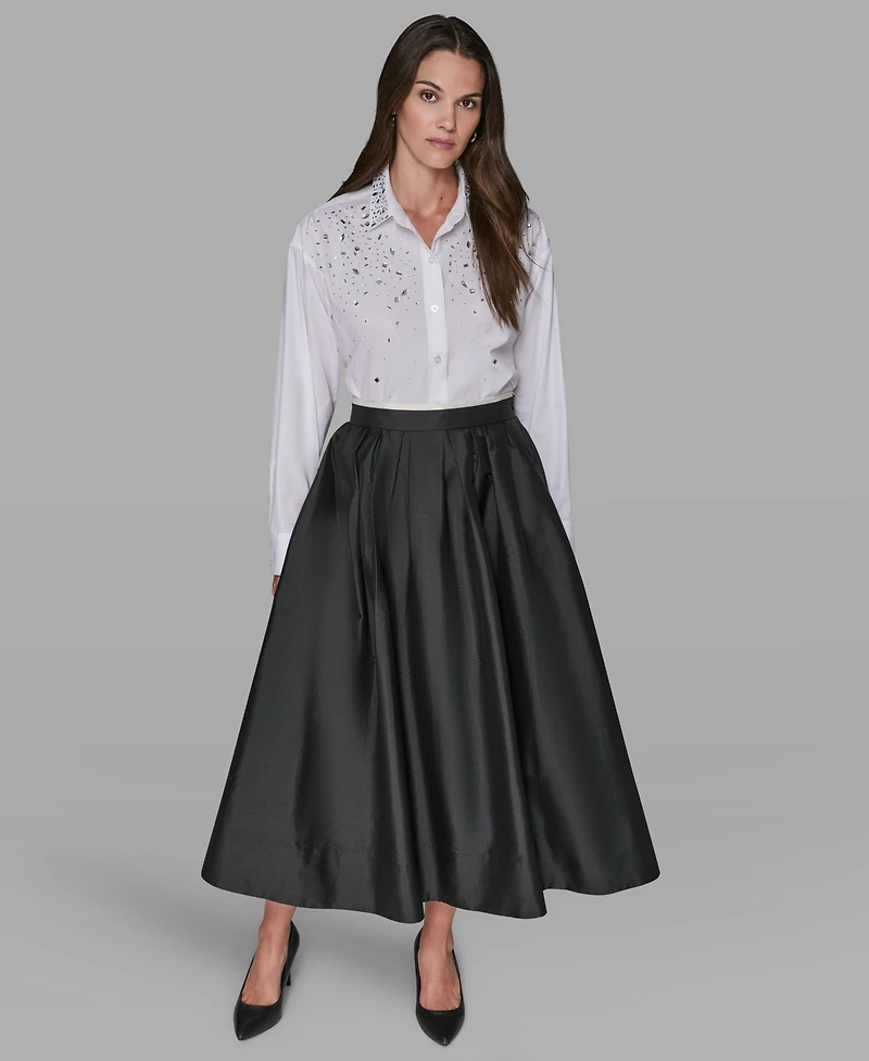 Karl Lagerfeld Paris Women's Bubble Midi Skirt