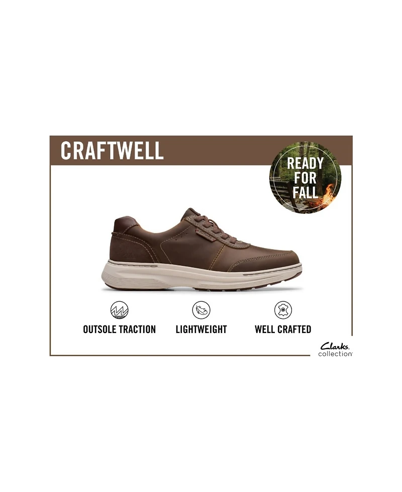 Clarks Men's Craftwell Moc Dress Casual Lace Up Sneakers