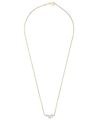 Wrapped Snake Design Diamond Necklace (1/6 ct. t.w.) in 10K Yellow Gold