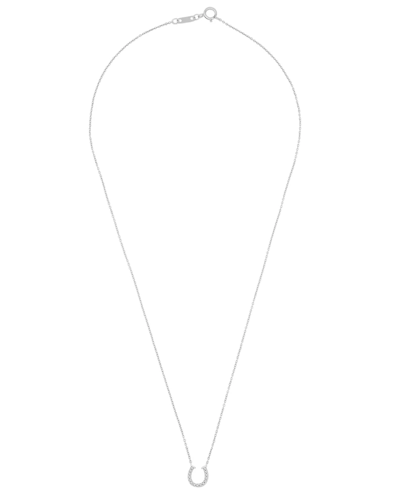 Wrapped Diamond Necklace (1/10 ct. t.w.) in 10K White Gold