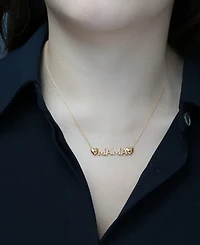 Wrapped Dog Mama Design Diamond Necklace (1/5 ct. t.w.) in 10K Yellow Gold