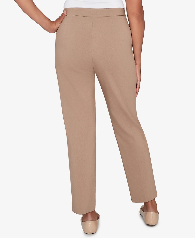 Alfred Dunner Vienna Smooth Front Easy Fit Short Length Pant