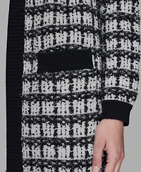 Karl Lagerfeld Paris Women's Duster Long Sleeve Cardigan Sweater