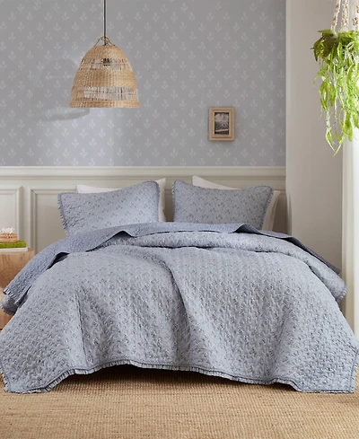 Madison Park Linwood Ruffle Printed 3-Pc. Quilt Set, Queen