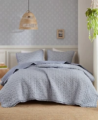 Madison Park Linwood Ruffle Printed 3-Pc. Quilt Set, Queen