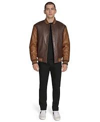 Champion Men's Faux Leather Varsity Jacket