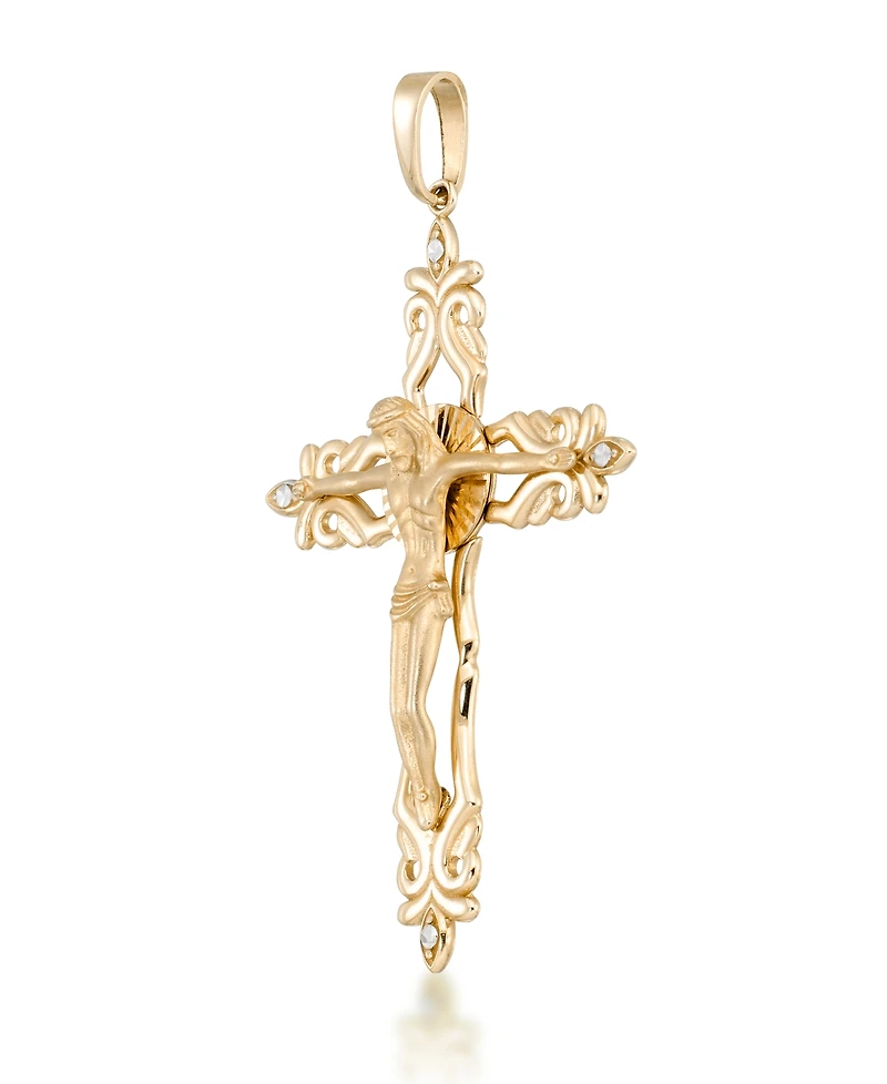 Macy's Crucifix Pendant In 10K Yellow Gold