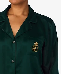 Lauren Ralph Lauren Plus Size Long Sleeves Notch Collar Pajama Set