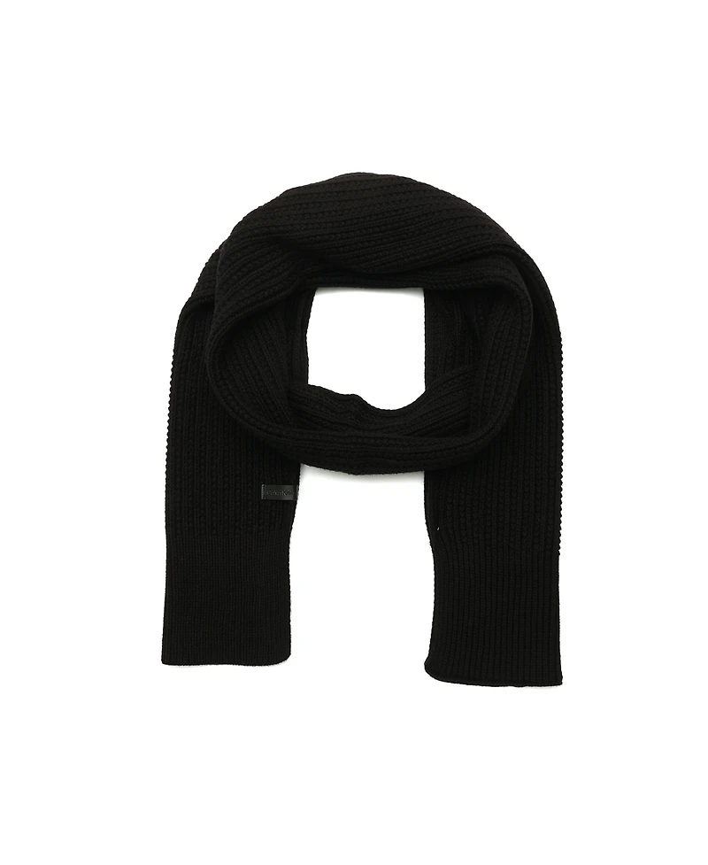 Calvin Klein Men's Links Ribbed Knit Scarf