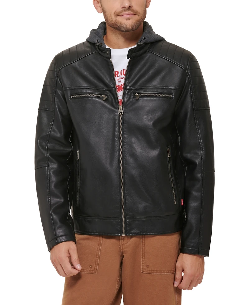 Levi's Men's Jersey Hood Racer Jacket
