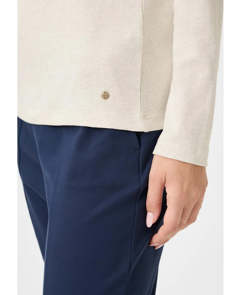 Olsen Women's Solid Long Sleeve T-Shirt