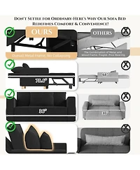 Aecojoy 36" Sleeper Chair, Convertible Chair Bed for Adults, 3-in-1 Pull Out Sofa