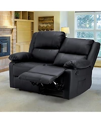 Aecojoy Loveseat Recliner with Heat&Massage Function, Rv Couch Wall-Hugger Reclining Sofa