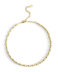 Coach Gold Beveled Signature C Link Choker Necklace