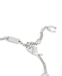 Coach Faux Stone Signature Tea Rose Strand Bracelet