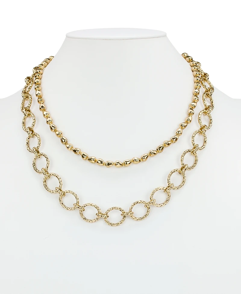 Patricia Nash Beaded Green and Antique Gold-Tone Modern Modular Necklace