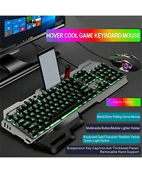 104 Keys Wired Cool Gaming Keyboard And Mouse Set