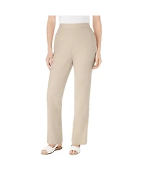 Woman Within Women's Tall Straight Leg Linen Pant