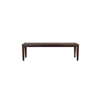 Porter Designs Fall River Solid Sheesham Wood Dining Bench, Gray