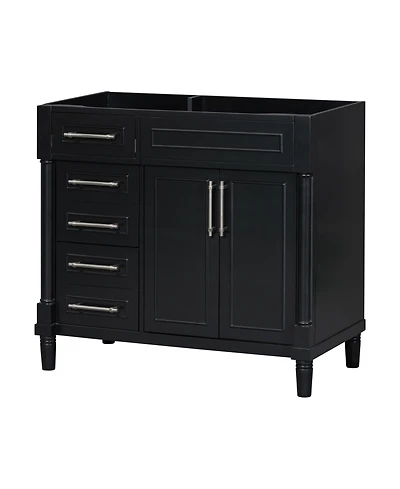 Lovmor 36inch Bathroom Vanity without Sink Freestanding Bathroom Storage Cabinet with 2 Drawers Only Height Adjustable Shelf