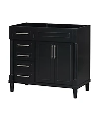 Lovmor 36inch Bathroom Vanity without Sink Freestanding Bathroom Storage Cabinet with 2 Drawers Only Height Adjustable Shelf