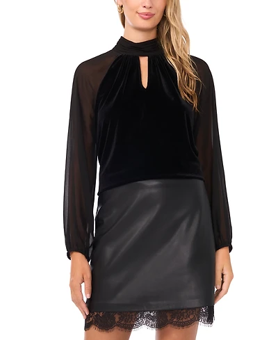 Vince Camuto Women's Mock Neck Long Sleeves Sweater