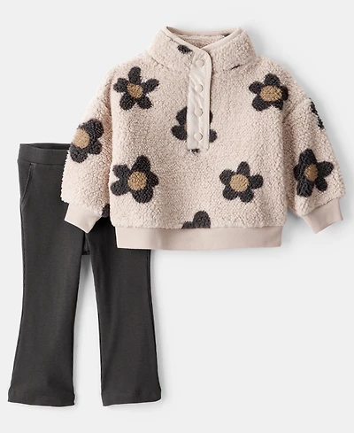 Carter's Baby Girls 2-Piece Floral Pull-Over Top and Pants Set