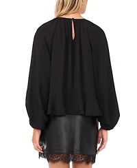 Vince Camuto Women's Ruffle Crewneck Top