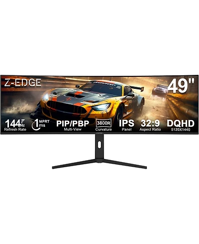 UG49W 49 inch Super Ultra Wide Dqhd 5120 x 1440 144Hz 1ms 3800R Curved Gaming Monitor