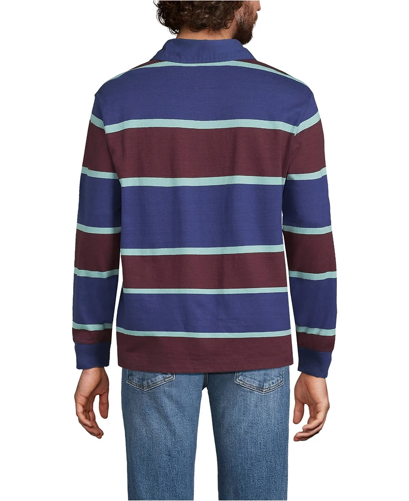 Lands' End Men's Long Sleeve Stripe Rugby Shirt