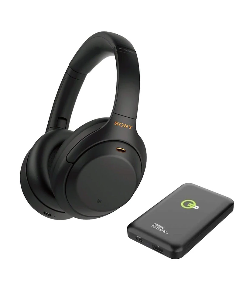 Sony Wh-1000XM4 Wireless Noise Canceling Over-Ear Headphones, Black, Bundle with Energizer Ultimate QE10011PQ 10000mAh Qi Wireless Portable Power Bank