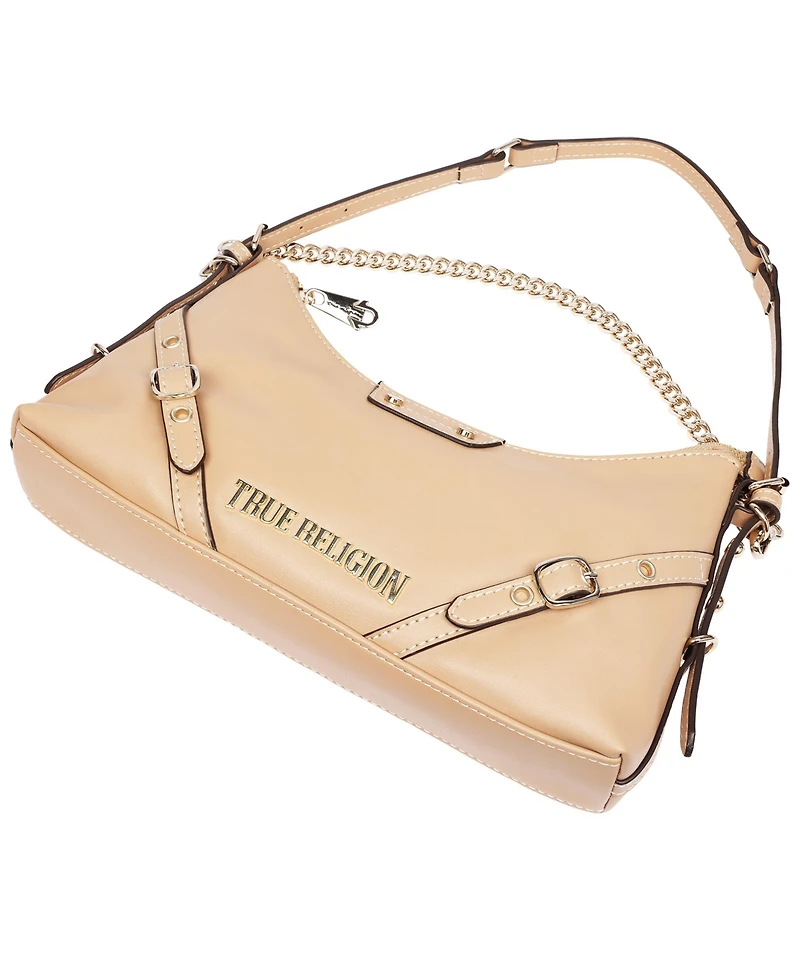 True Religion Smooth Pu Belted Shoulder Bag