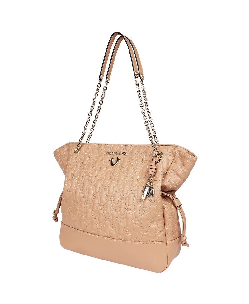 True Religion Cinch Side Soft Logo Tote