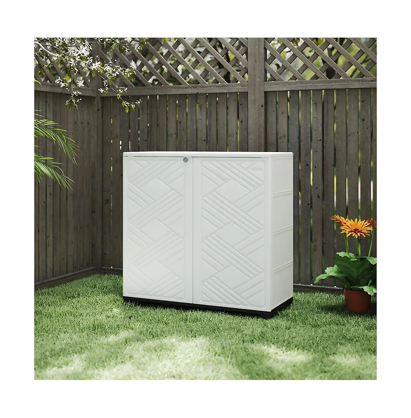 Decksplore Diamond-Shaped Outdoor Storage Cabinet