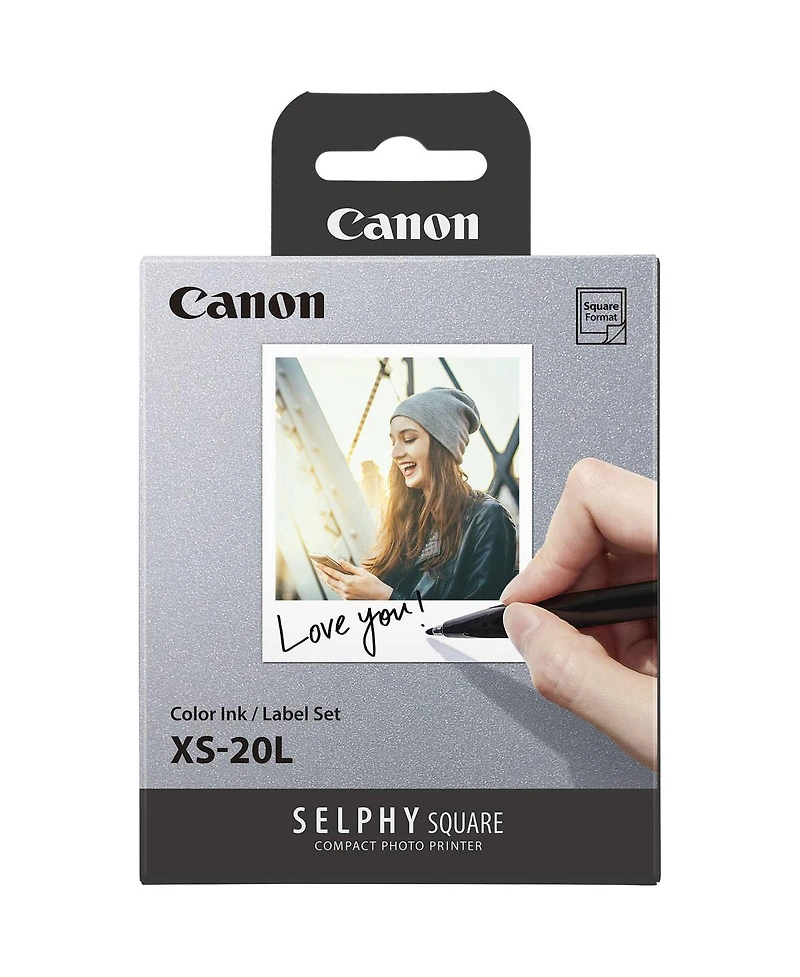 Canon 5 Pack Selphy Color Ink/Label Xs-20L Set, 20 Sheets