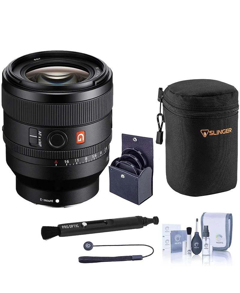 Sony Fe 50mm f/1.4 Gm Lens, Bundle with 67mm Filter Kit, Soft Lens Case and Cleaning Kit