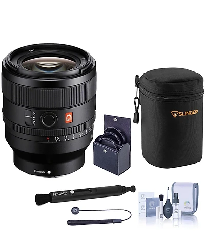 Sony Fe 50mm f/1.4 Gm Lens, Bundle with 67mm Filter Kit, Soft Lens Case and Cleaning Kit